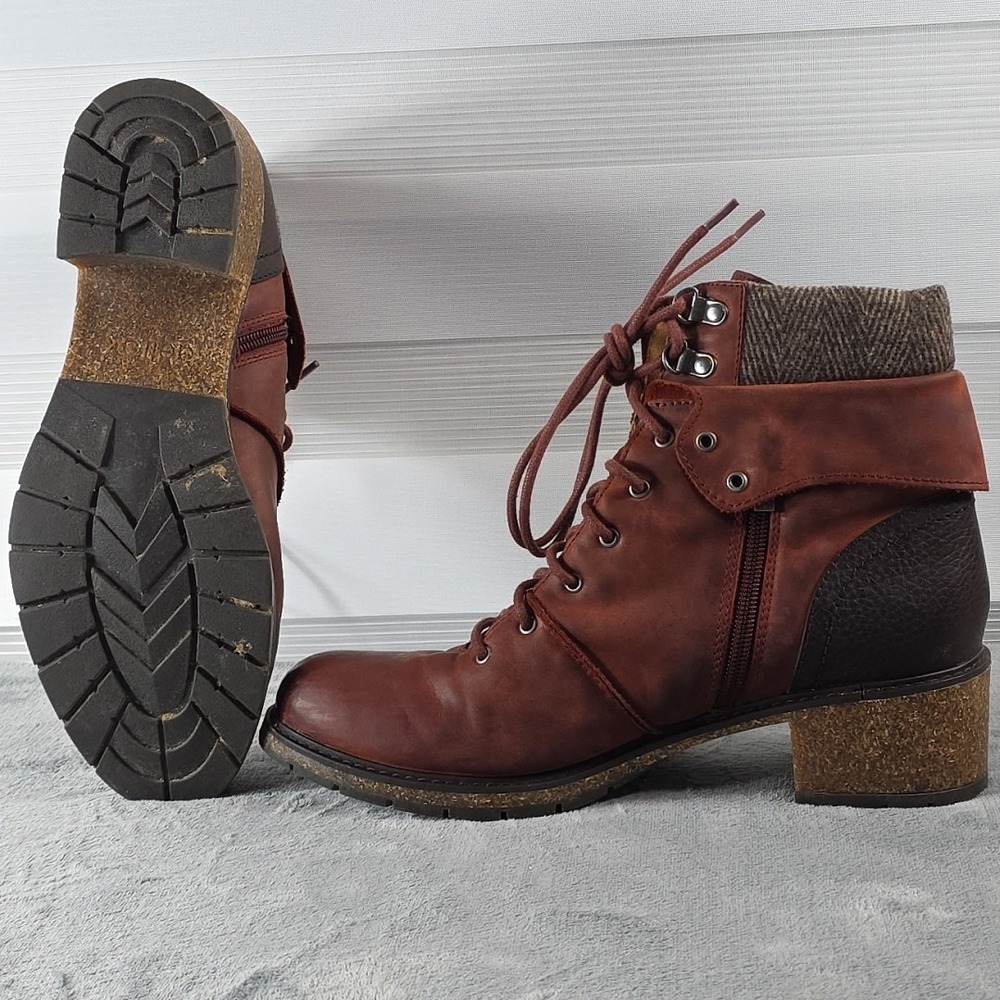 Aetrex Aubrey Red Leather Boot Women's US Size 10 CB108W‎ - Picture 7 of 9